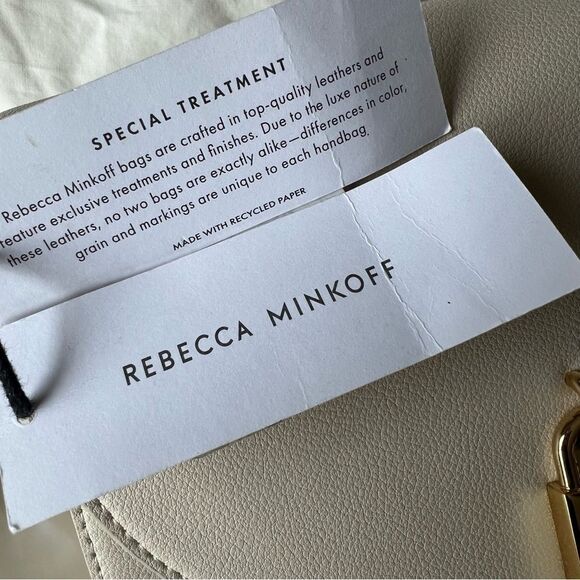 Rebecca Minkoff Love Too Leather Crossbody Bag in Cream NEW MSRP $298 (flawed) - Picture 9 of 9